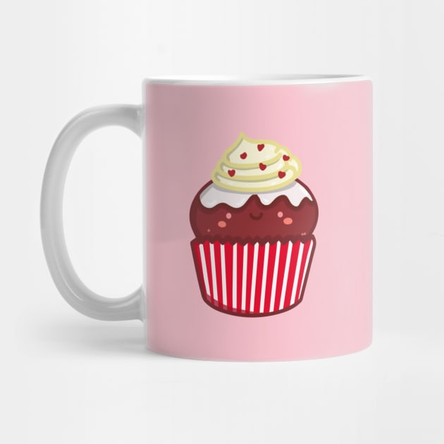 Red velvet cupcake doodle design by Marie.c.doodles